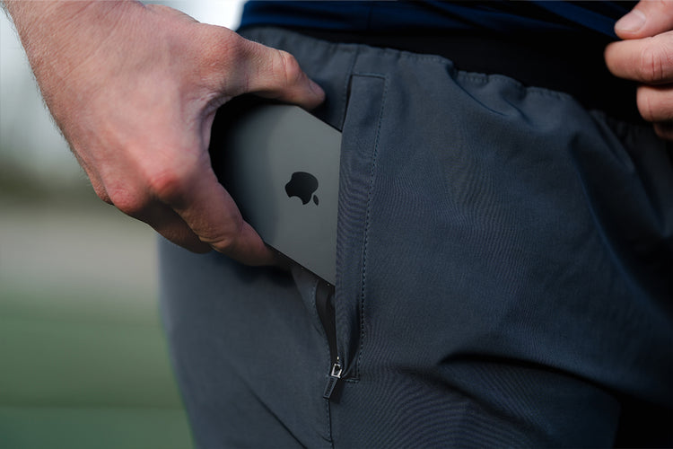 Zippered Exterior & Hidden Interior Mesh Pockets