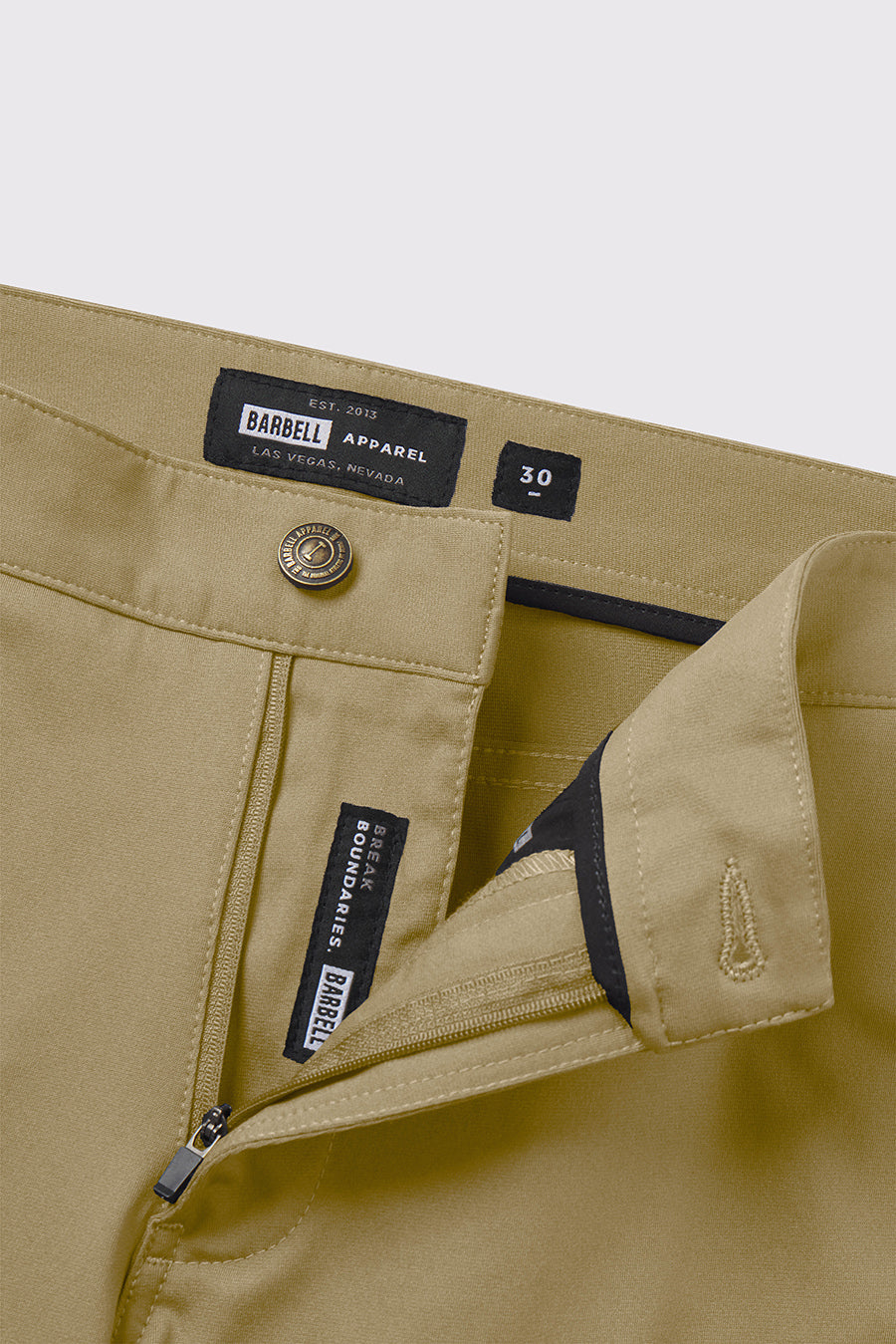 Anything Short - Khaki - photo from front button detail #color_khaki