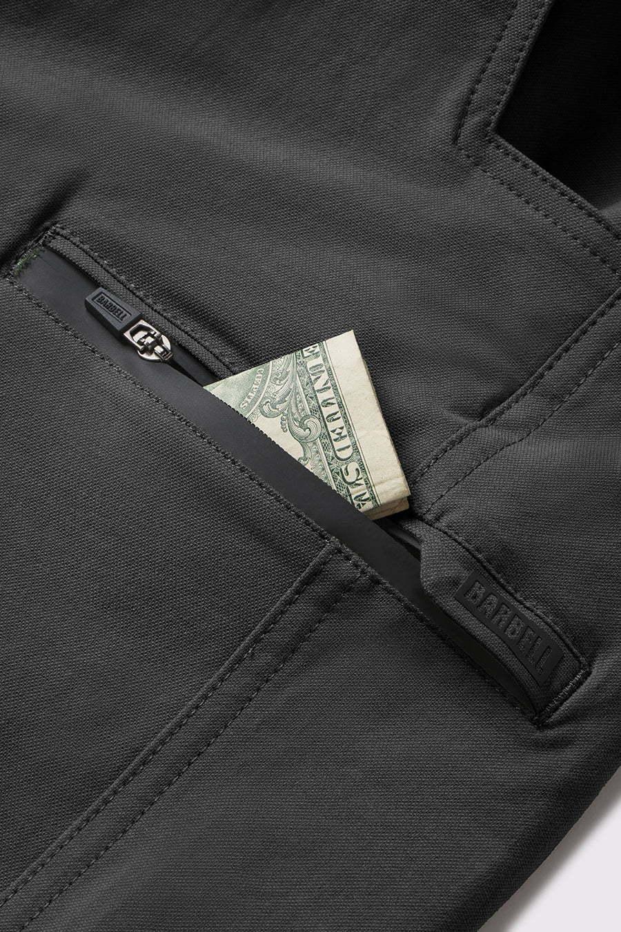 Covert Short - Charcoal - photo from lower pocket detail #color_charcoal