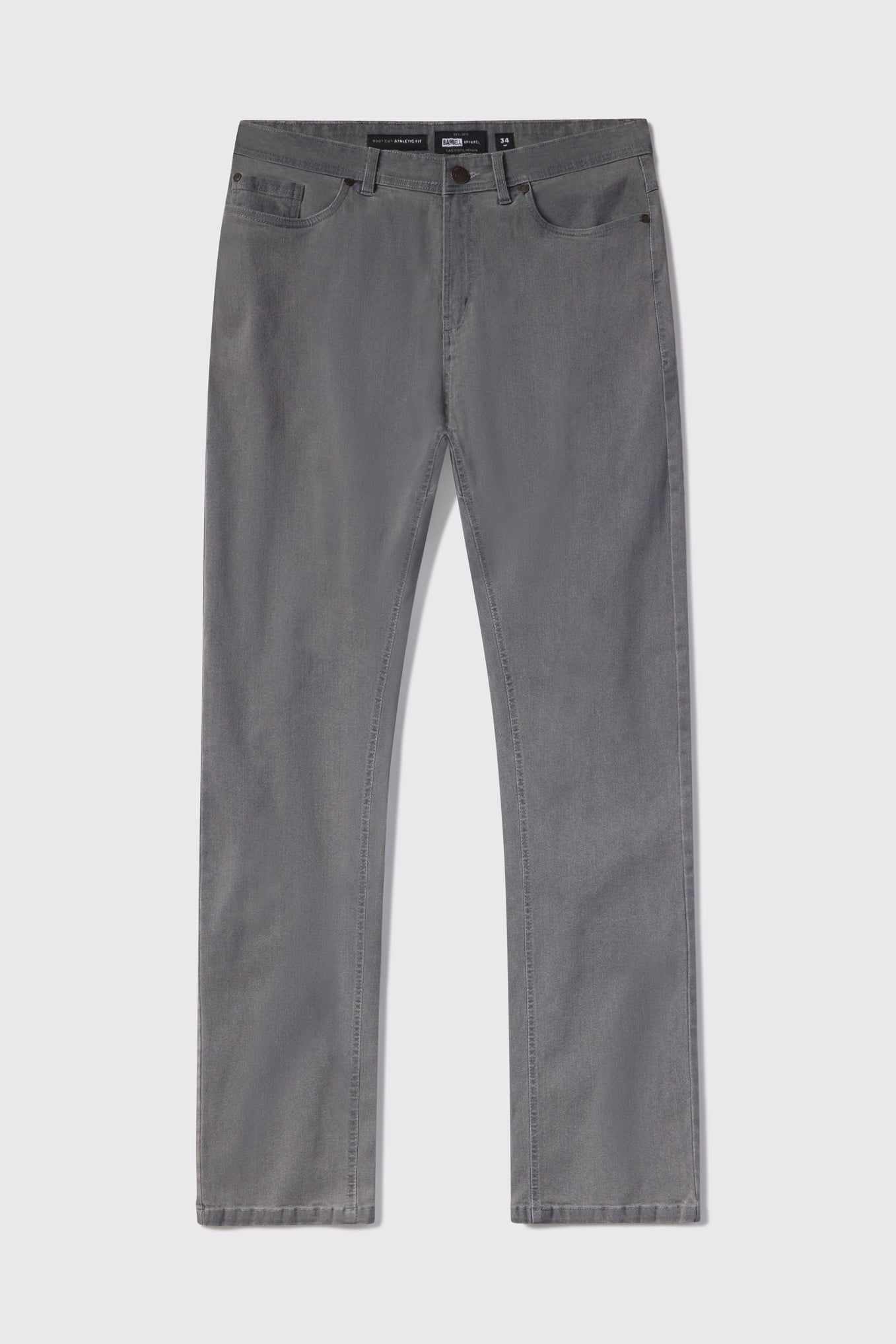 Mens Boot Cut Athletic Fit Jeans 2.0 -Cement - photo from front flat lay #color_cement