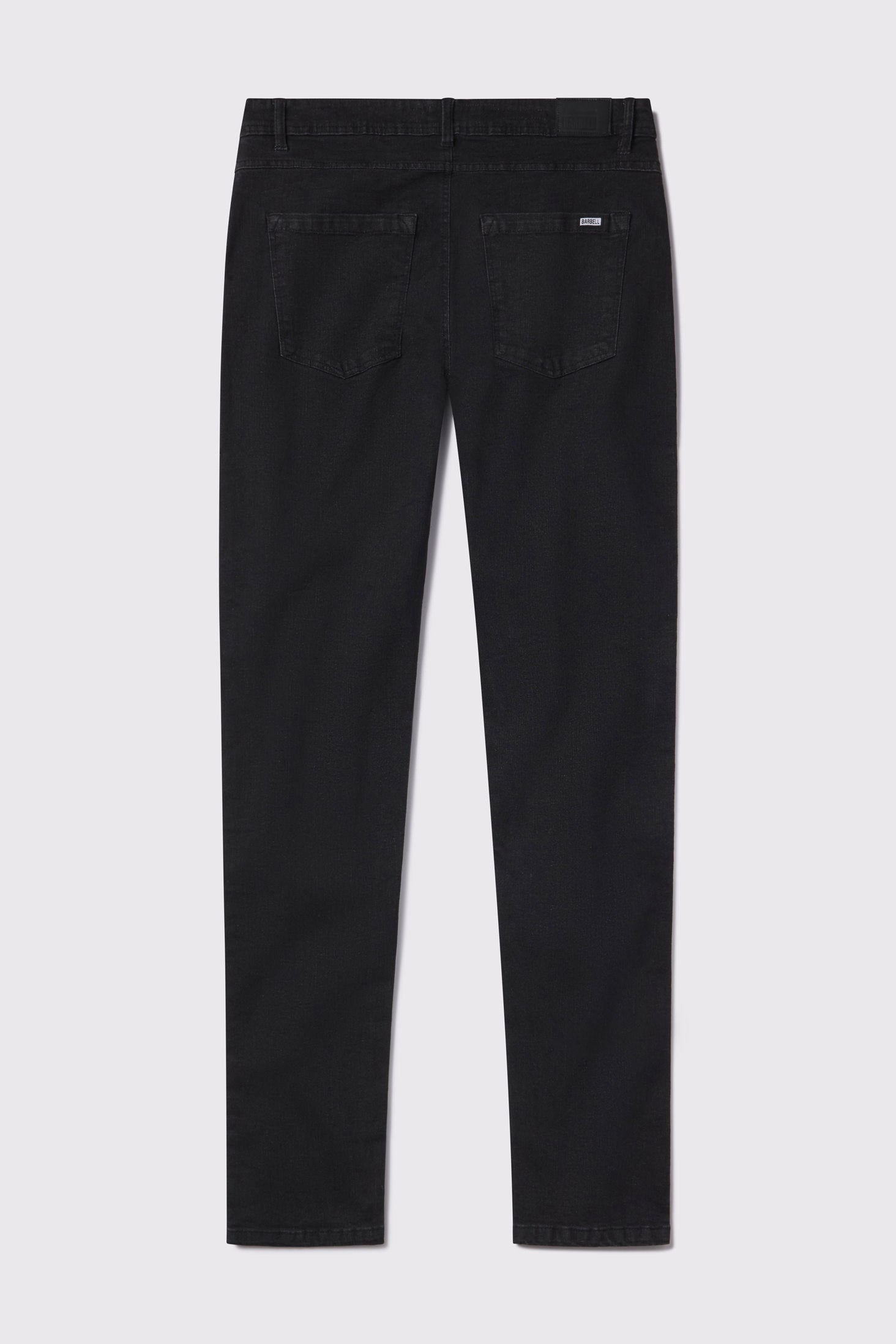 Mens Relaxed Athletic Fit Jeans 2.0 - Black - photo from back flat lay #color_black