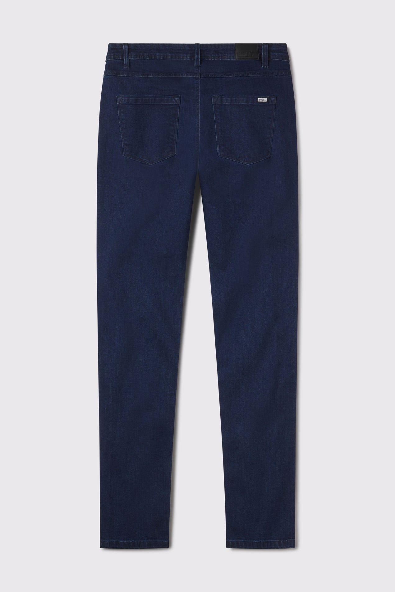Mens Straight Athletic Fit Jeans 2.0 -Medium Wash - photo from back flat lay #color_medium-wash