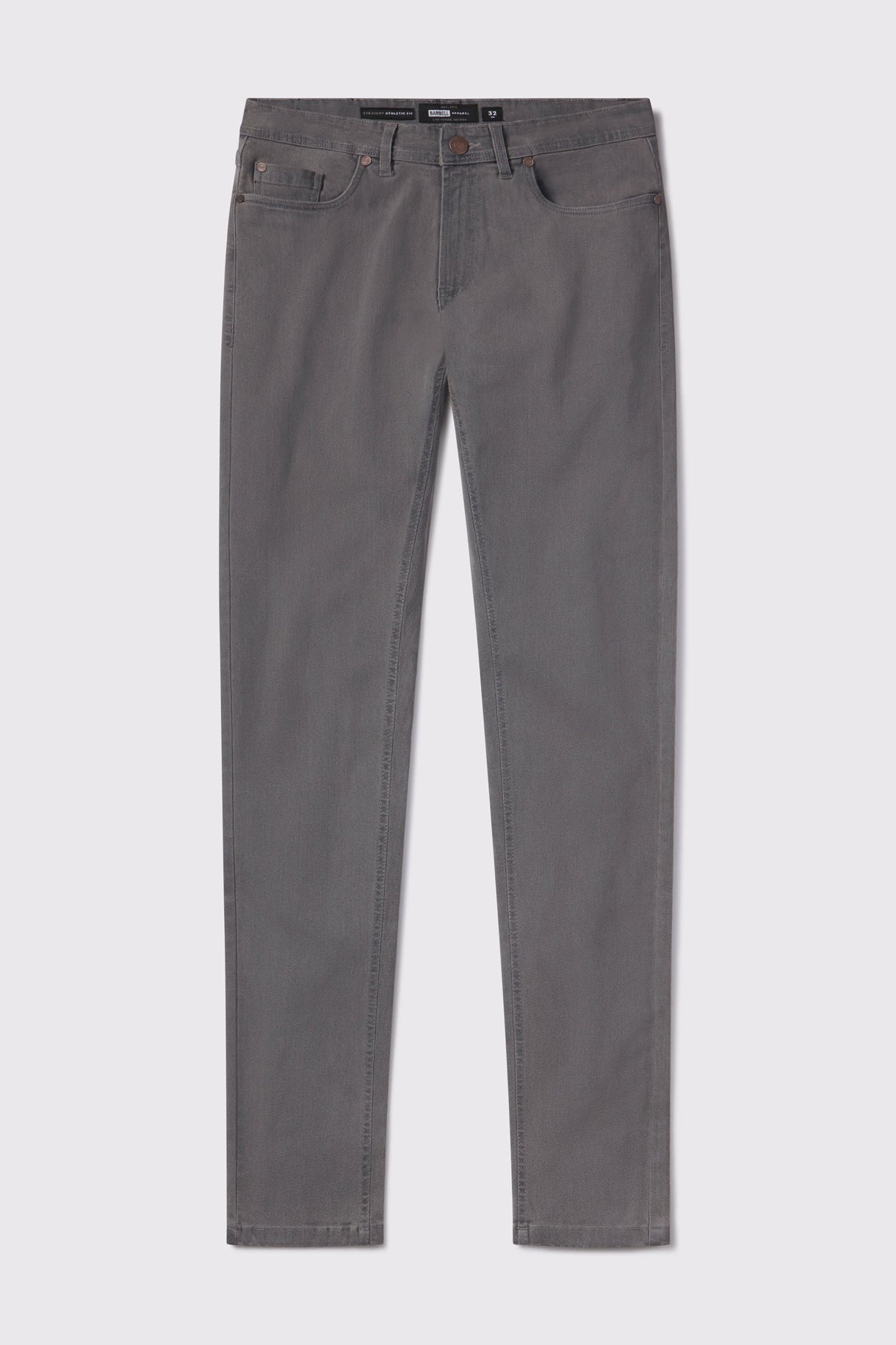 Mens Relaxed Athletic Fit Jeans 2.0 -Cement - photo from front flat lay #color_cement