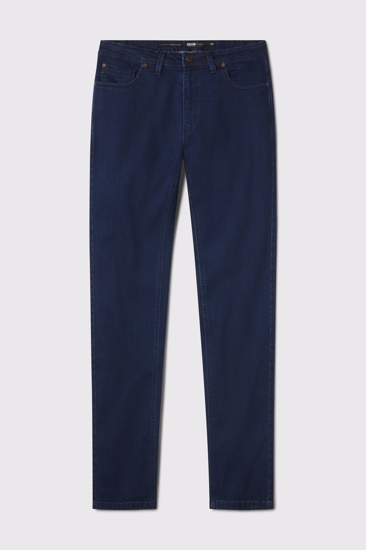 Mens Straight Athletic Fit Jeans 2.0 -Medium Wash - photo from front flat lay #color_medium-wash