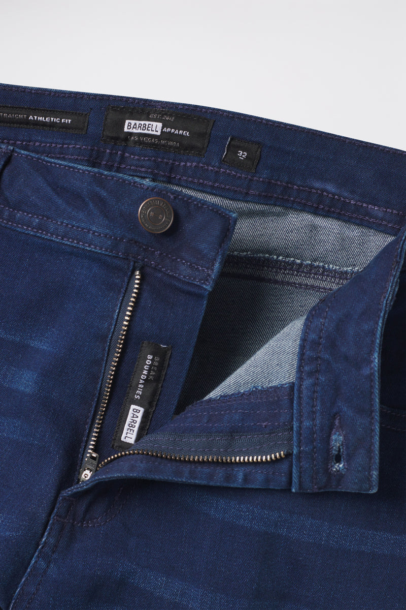 Mens Straight Athletic Fit Jeans 2.0 -Medium Wash - photo from zipper #color_medium-wash