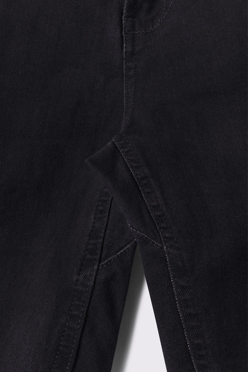 Mens Relaxed Athletic Fit Jeans 2.0 -Black - photo from gusset detail #color_black