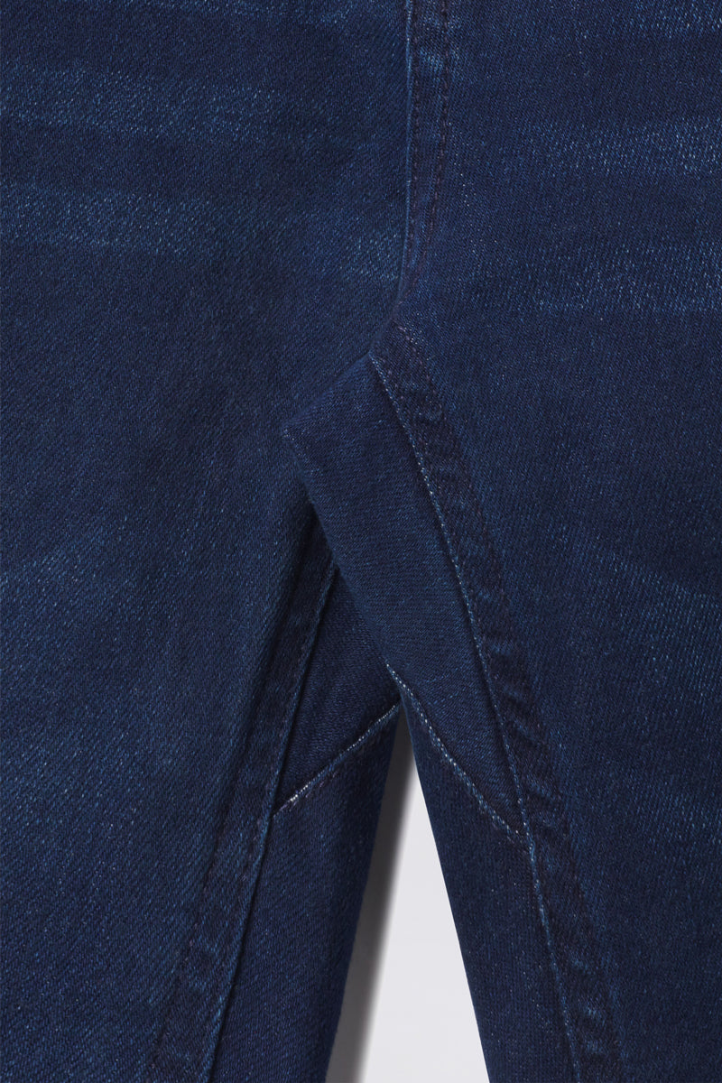 Mens Straight Athletic Fit Jeans 2.0 -Medium Wash - photo from gusset detail #color_medium-wash
