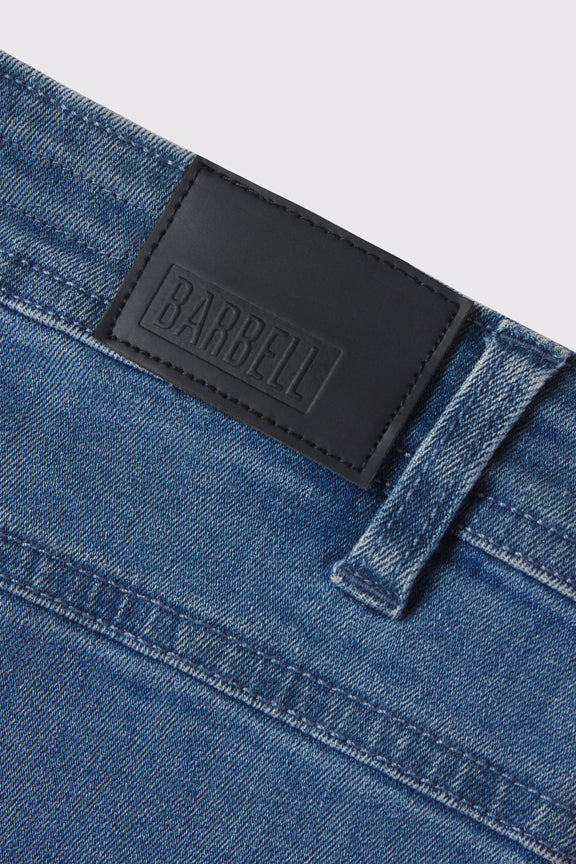 Mens Straight Athletic Fit Jeans 2.0 -Light Wash - photo from patch detail #color_light-wash