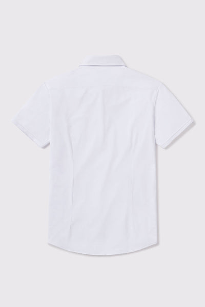 Motive Dress Shirt - White - photo from back flat lay #color_white