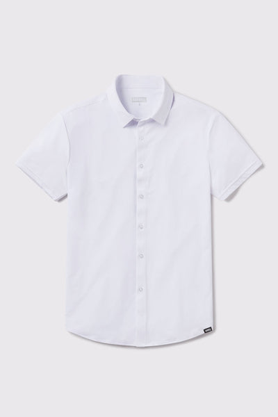 Motive Dress Shirt - White - photo from front flat lay #color_white