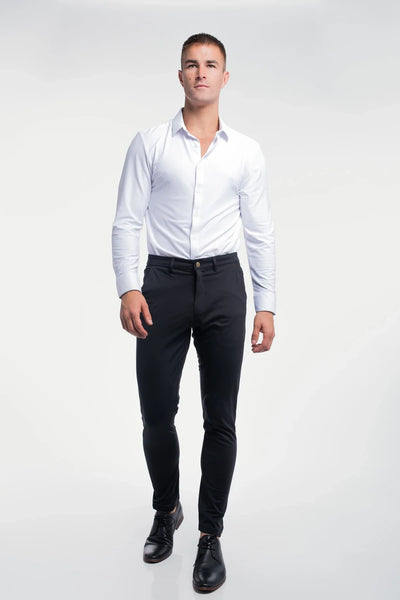 Anything Chino Slim - Black - photo from front #color_black