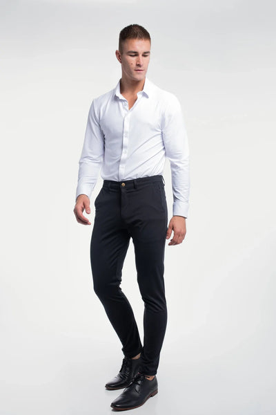 Anything Chino Slim - Black - photo from front second angle #color_black