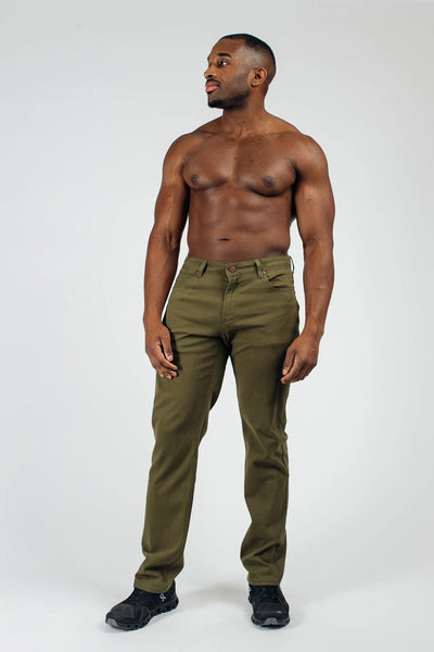 Athletic Fit Chino Pant  - Drab - photo from front #color_drab