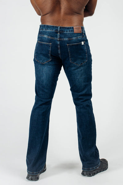 Boot Cut Athletic Fit  - Medium Wash - photo from front in focus #color_medium-wash