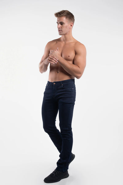 Boot Cut Athletic Fit  - Dark Rinse - photo from front second angle #color_dark-rinse