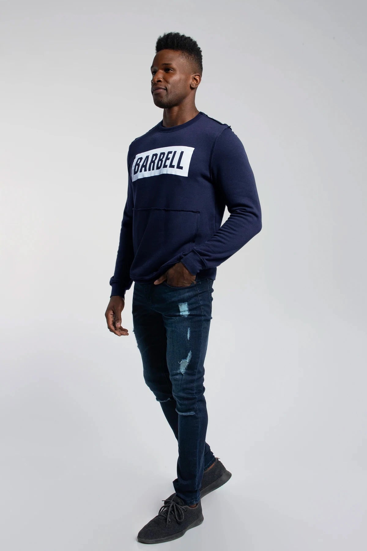 Crucial Pullover - Navy - photo from front second angle #color_navy