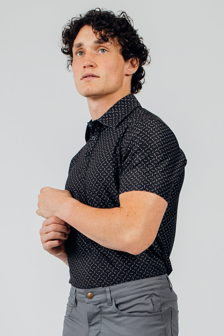 Isolate Performance Polo - Black - photo from front in focus #color_black