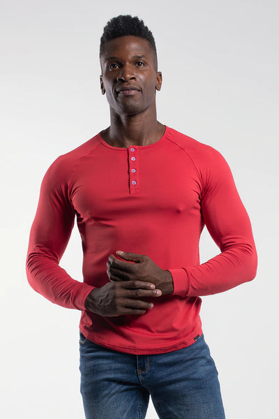 Scout Henley - Crimson - photo from front in focus #color_crimson