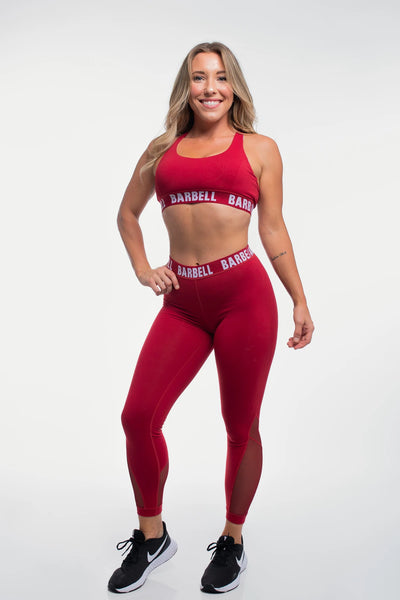 Vented Leggings - Maroon - photo from front #color_maroon