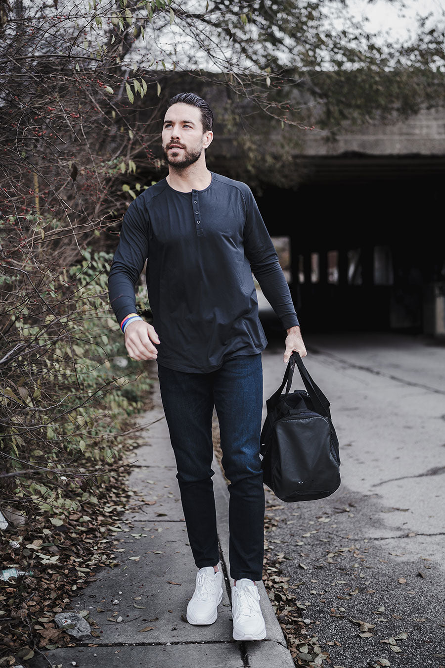 Boot Cut Athletic Fit Jeans 2.0 - Dark Rinse - photo from lifestyle #color_dark-rinse