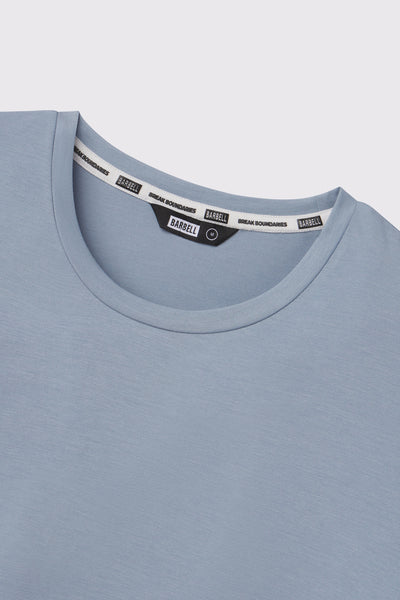 Arid Drop Hem Long Sleeve - Glacier - photo from collar detail #color_glacier