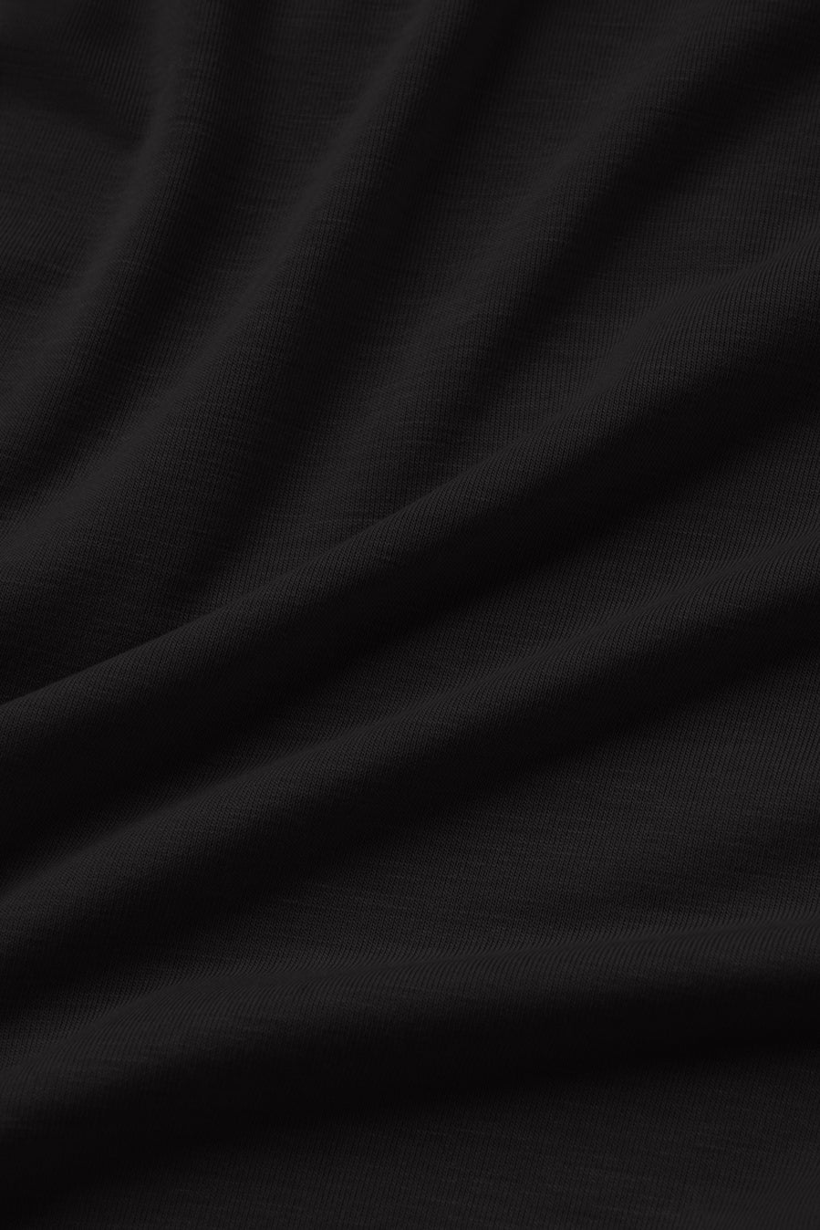 Arid Drop Hem Long Sleeve - Black - photo from fabric detail #color_black