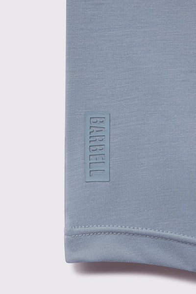 Arid Drop Hem Long Sleeve - Glacier - photo from logo detail #color_glacier