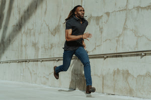 Havok Polo Black and Straight Athletic Fit Jeans