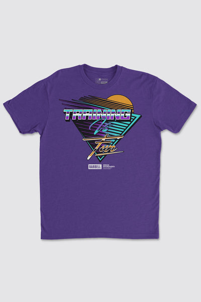 Training Is Fun Tee  - Purple - photo from front flat lay #color_purple