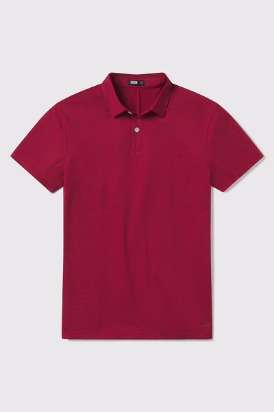 Ultralight Polo -Maroon - photo from front flat lay #color_maroon