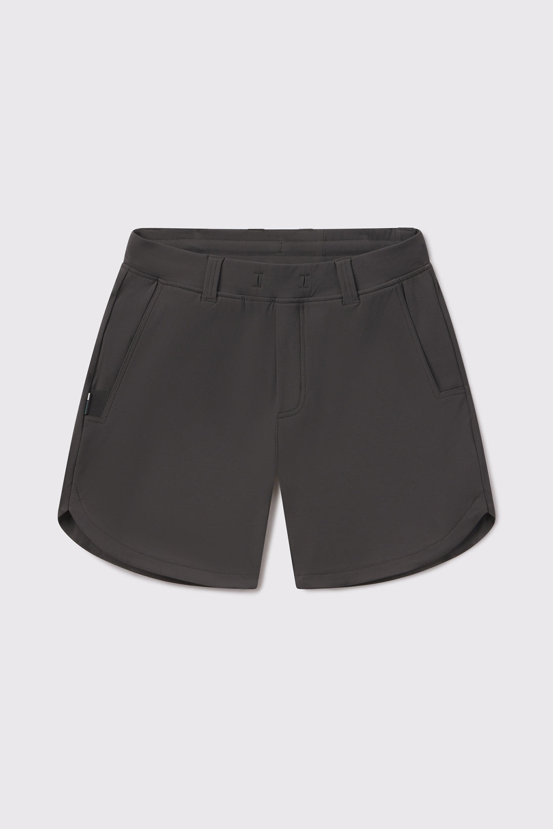 Adapt Short - Charcoal - photo from front flat lay 7 inch #color_charcoal