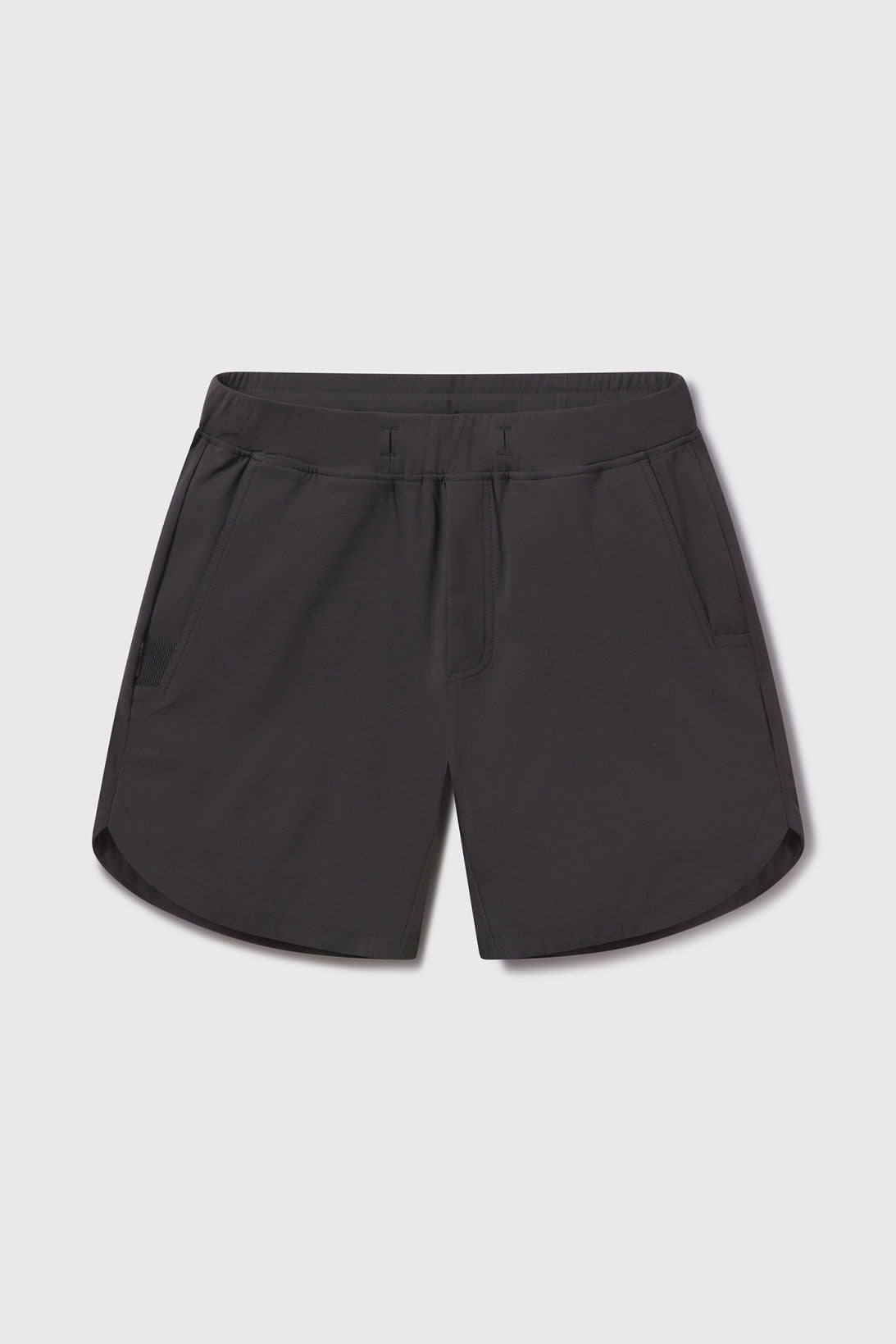 Adapt Short - Charcoal - photo from front flat lay 7 inch #color_charcoal