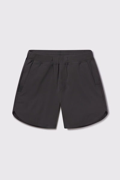 Adapt Short - Charcoal - photo from front flat lay 7 inch #color_charcoal