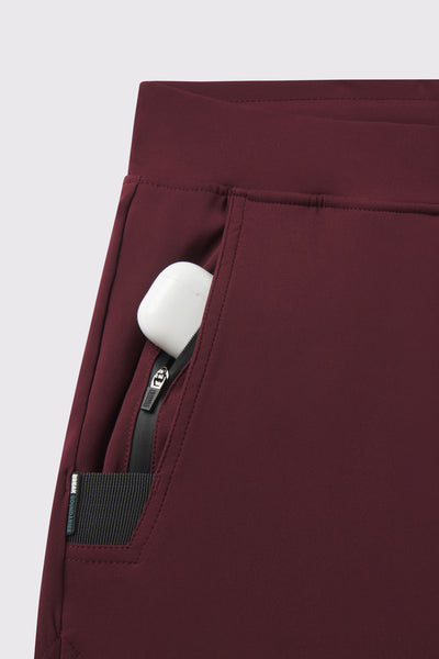 Adapt Short - Oxblood- photo from front pocket detail #color_oxblood