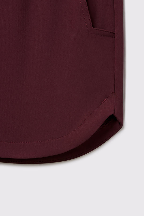 Adapt Short - Oxblood- photo from hem detail #color_oxblood