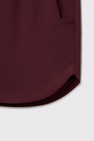 Adapt Short - Oxblood- photo from hem detail #color_oxblood