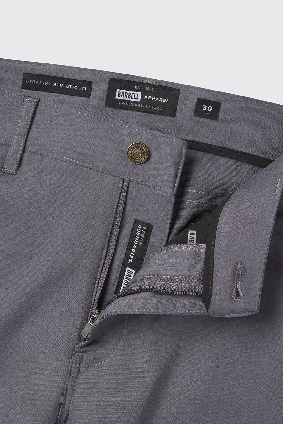 Anything Dress Pant Straight - Slate - photo from detail flat lay #color_slate