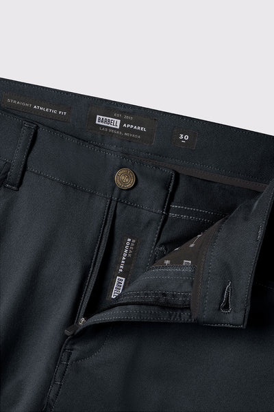 Anything Pant Slim - Charcoal - photo from front zipper detail #color_charcoal