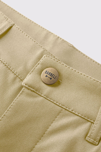 Anything Pant Slim - Khaki - photo from front zipper detail #color_khaki