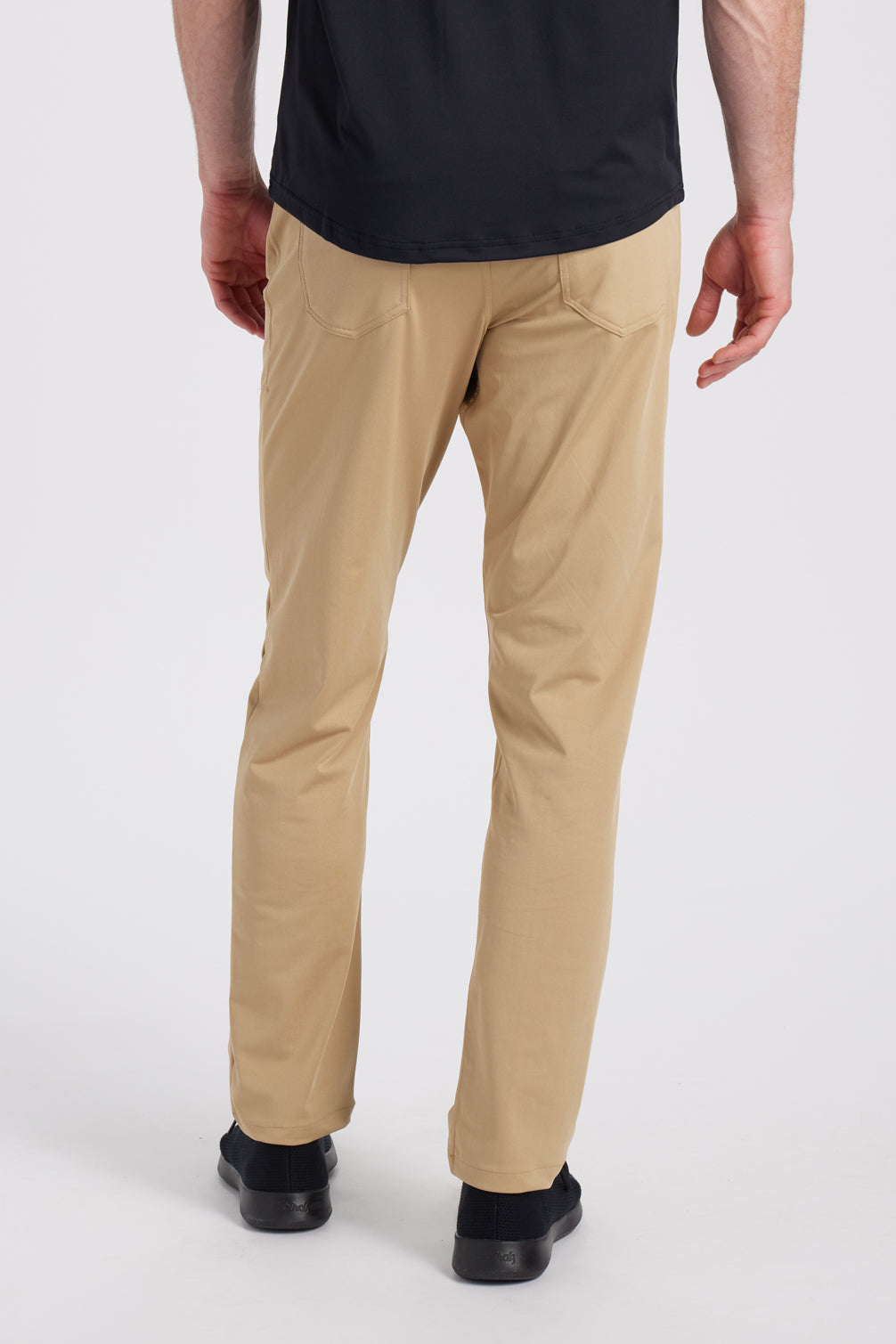 Anything Pant Straight - Khaki - photo from back in focus #color_khaki