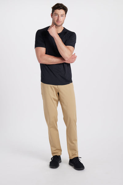 Anything Pant Straight - Khaki - photo from front #color_khaki