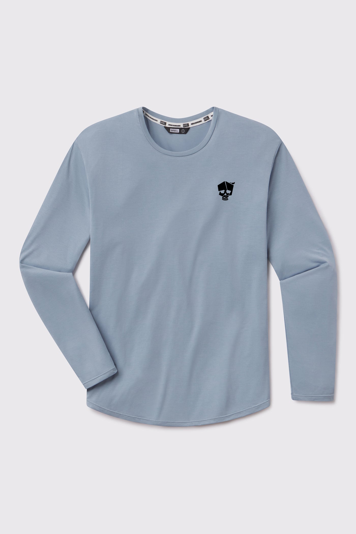 Arid Drop Hem Long Sleeve - Glacier - photo from front flat lay #color_glacier