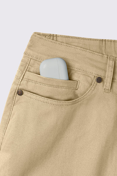 Athletic Fit Chino Pant 2.0 - Khaki - photo from front pocket detail #color_khaki