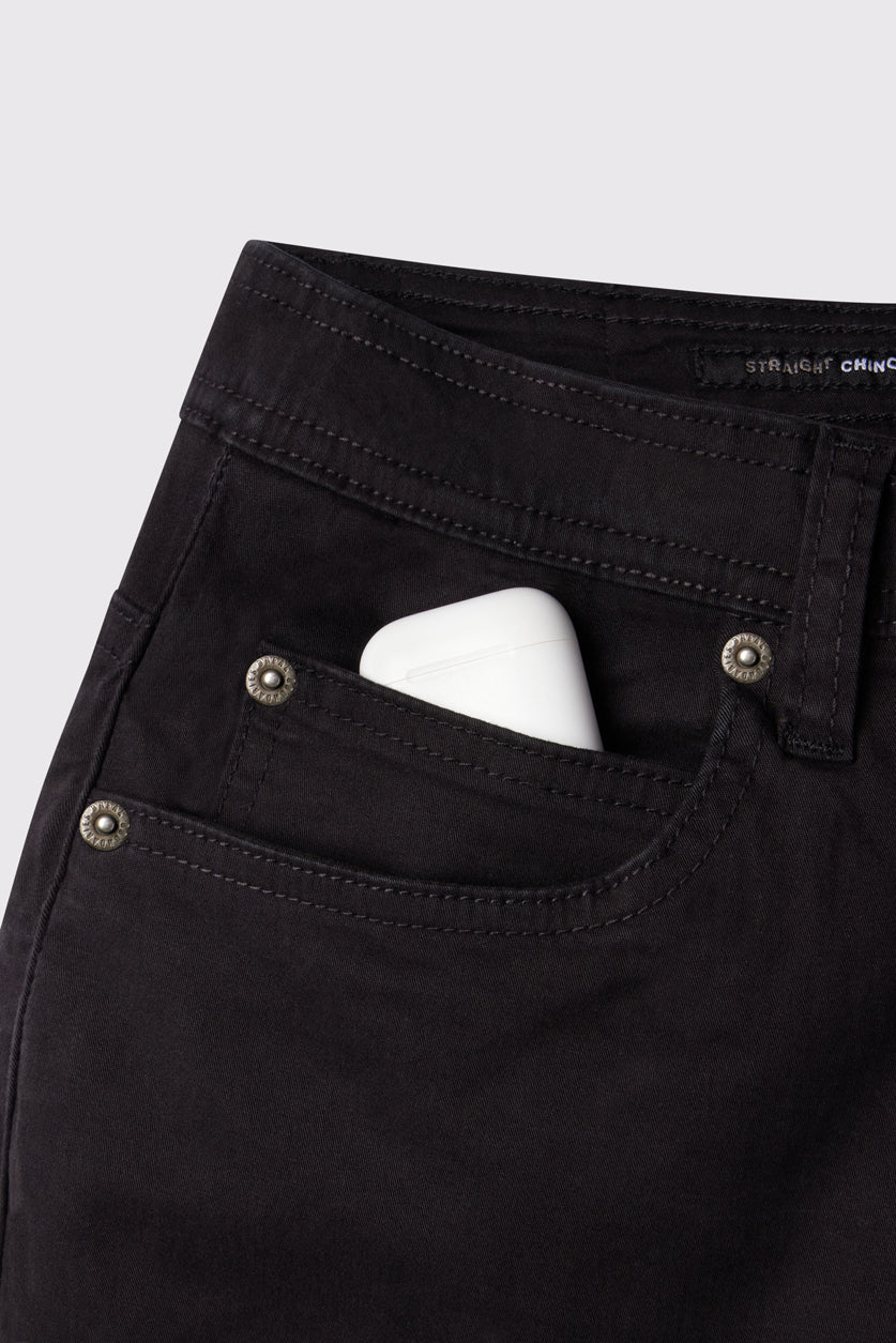 Athletic Fit Chino Pant 2.0 Slim - Black - photo from front pocket detail #color_black