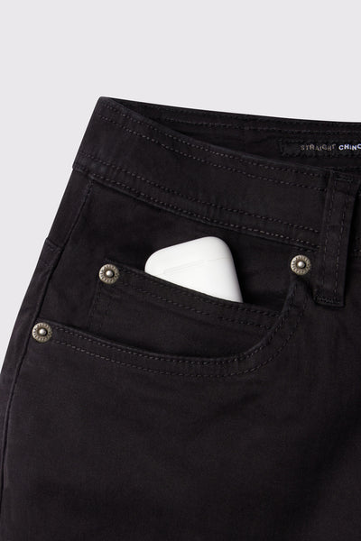 Athletic Fit Chino Pant 2.0 Slim - Black - photo from front pocket detail #color_black