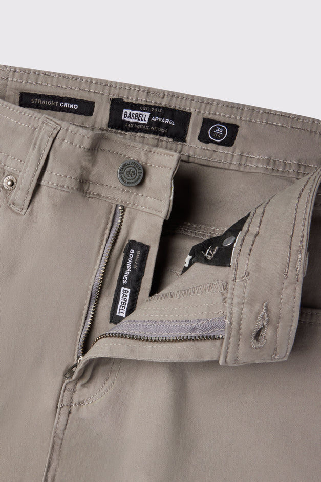 Athletic Fit Chino Pant 2.0 Slim - Ash - photo from button detail #color_ash