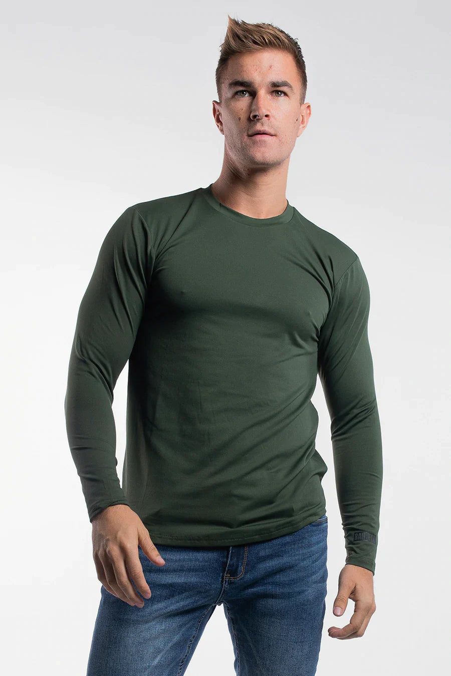 Havok Long Sleeve - Olive - photo from front in focus #color_olive