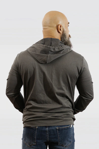 Stealth Hoodie Full Zip - Charcoal - photo from back #color_charcoal