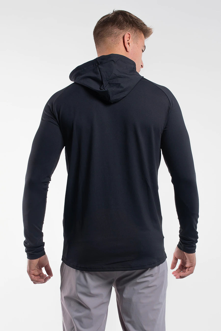 Stealth Hoodie - Black - photo from back #color_black