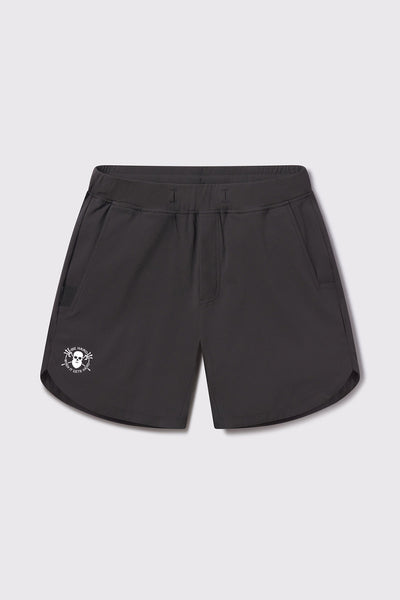 Be Hard Adapt Short - Charcoal - photo from front flat lay 7 inch #color_charcoal